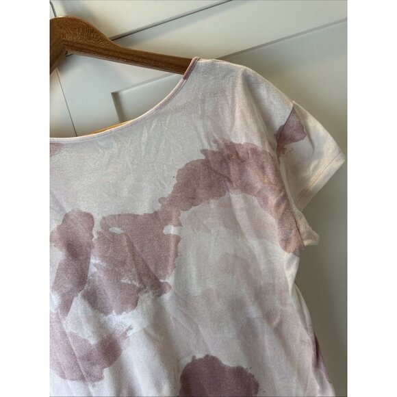 Alternative Pink Watercolor Round Neck Short Sleeve T-Shirt Modal Blend Soft Med - Picture 8 of 9